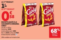 Biscuits salés à la cacahuète l'original Curly