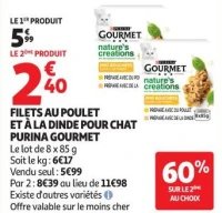 Filets au poulet et à la dinde pour chat purina gourmet