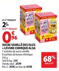 SUCRE VANILLÉ DES ISLES + LEVURE CHIMIQUE ALSA