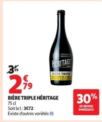 BIÈRE TRIPLE HÉRITAGE