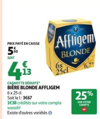 BIÈRE BLONDE AFFLIGEM