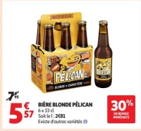 Bière blonde pélican