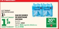 EAU DE SOURCE DE MONTAGNE AUCHAN