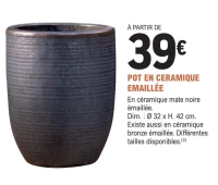 POT EN CERAMIQUE EMAILLÉE