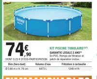 KIT PISCINE TUBULAIRE(3)(5)