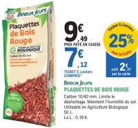 PLAQUETTES DE BOIS ROUGE