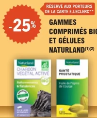 GAMMES COMPRIMÉS BIO ET GÉLULES NATURLAND