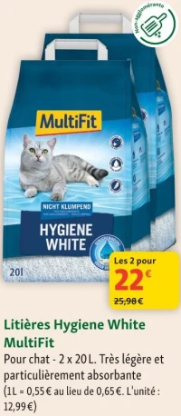 Litières Hygiene White MultiFit