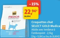 Croquettes chat SELECT GOLD Medica