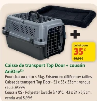 Caisse de transport Top Door + coussin AniOne(2)