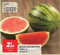 Pastèque rayée sans pépins 