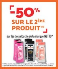 Sur les gels douche de la marque netto