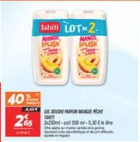 Gel douche parfum mangue pêche