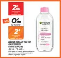 Solution micellaire tout en 1 peaux sensibles