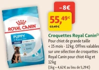 Croquettes Royal Canin Pour chiot de grande taille < 15 mois - 12 kg