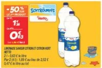 Limonade saveur citron et citron vert