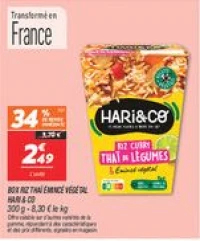 Box riz thaï émincé végétal 