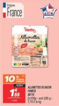Allumettes de bacon fumées 