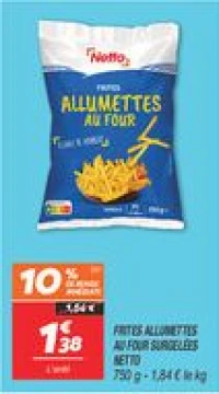 Frites allumettes au four surgelées