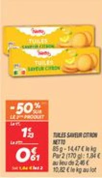 Tuiles saveur citron 