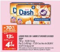 Lessive pods 2 en 1 ambre et orchidée 38 doses