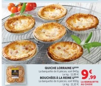 QUICHE LORRAINE U(2)(B) ou BOUCHÉES À LA REINE U(2)(B)