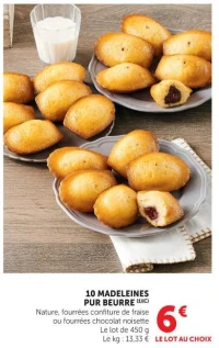 10 MADELEINES PUR BEURRE