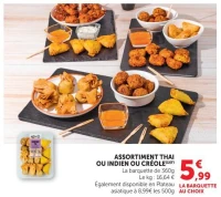 ASSORTIMENT THAI OU INDIEN OU CRÉOLE