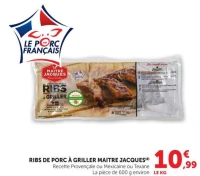 RIBS DE PORC À GRILLER MAITRE JACQUES