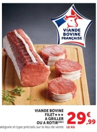 VIANDE BOVINE FILET A GRILLER OU A ROTIR