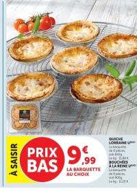 QUICHE LORRAINE U ou BOUCHÉES À LA REINE U