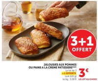 JALOUSIES AUX POMMES OU PAINS A LA CREME PATISSIERE