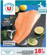 FILET DE SAUMON ATLANTIQUE DES FJORDS DE NORVÈGE U