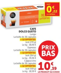CAFE DOLCE GUSTO Lungo Espresso Cappuccino