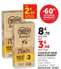 CHOCOLAT NOIR NESTLE DESSERT