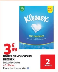 BOITES DE MOUCHOIRS KLEENEX
