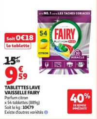 TABLETTES LAVE VAISSELLE FAIRY
