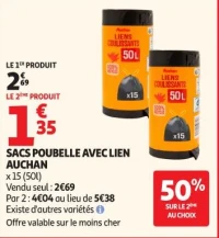 SACS POUBELLE AVEC LIEN AUCHAN