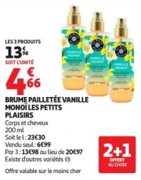 BRUME PAILLETÉE VANILLE MONOÏ LES PETITS PLAISIRS