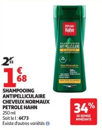 SHAMPOOING ANTIPELLICULAIRE CHEVEUX NORMAUX PETROLE HAHN