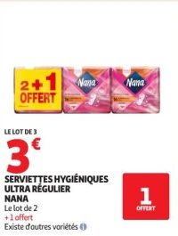 SERVIETTES HYGIÉNIQUES ULTRA RÉGULIER NANA
