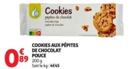 COOKIES AUX PÉPITES DE CHOCOLAT POUCE