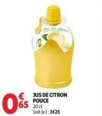 JUS DE CITRON POUCE