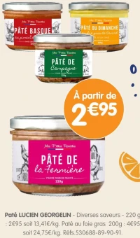 Paté LUCIEN GEORGELIN - Diverses saveurs
