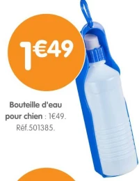 Bouteille d'eau pour chien