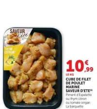 CUBE DE FILET DE POULET MARINÉ SAVEUR D'ETE