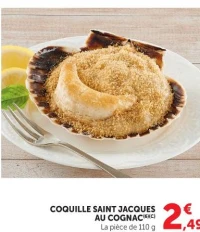 COQUILLE SAINT JACQUES AU COGNAC