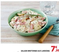 SALADE BRETONNE AUX LARDONS OU PÂTES AU JAMBON ET À L'EMMENTAL