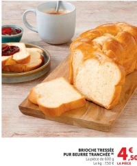 BRIOCHE TRESSÉE PUR BEURRE TRANCHÉE