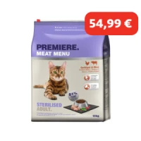 PREMIERE Meat Menu Croquettes pour chat stérilisé 10 kg